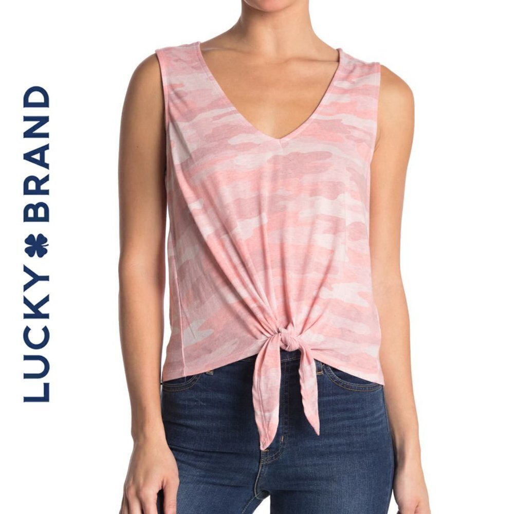NWT Lucky Brand Ultra Soft Cotton Camo Tank Top